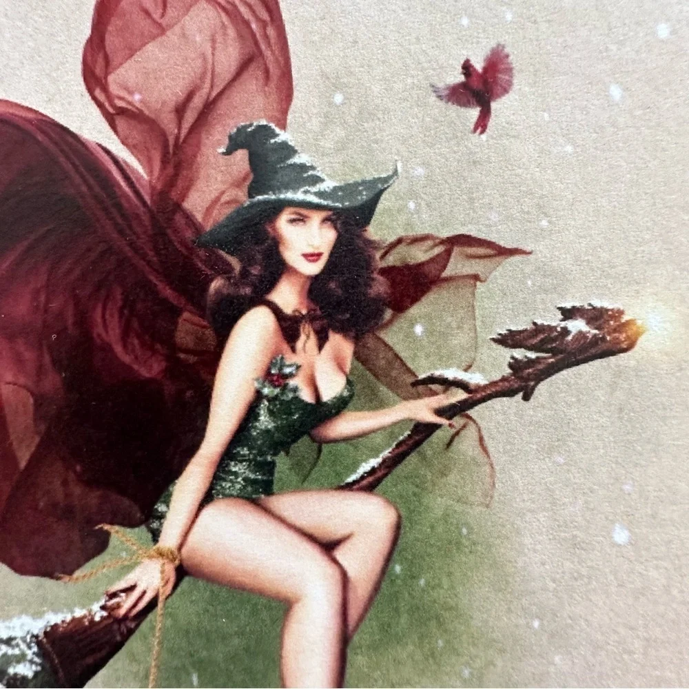 Christine McConnell Halloween DIY Queen Witch Craft Art Signed Holiday Print‎